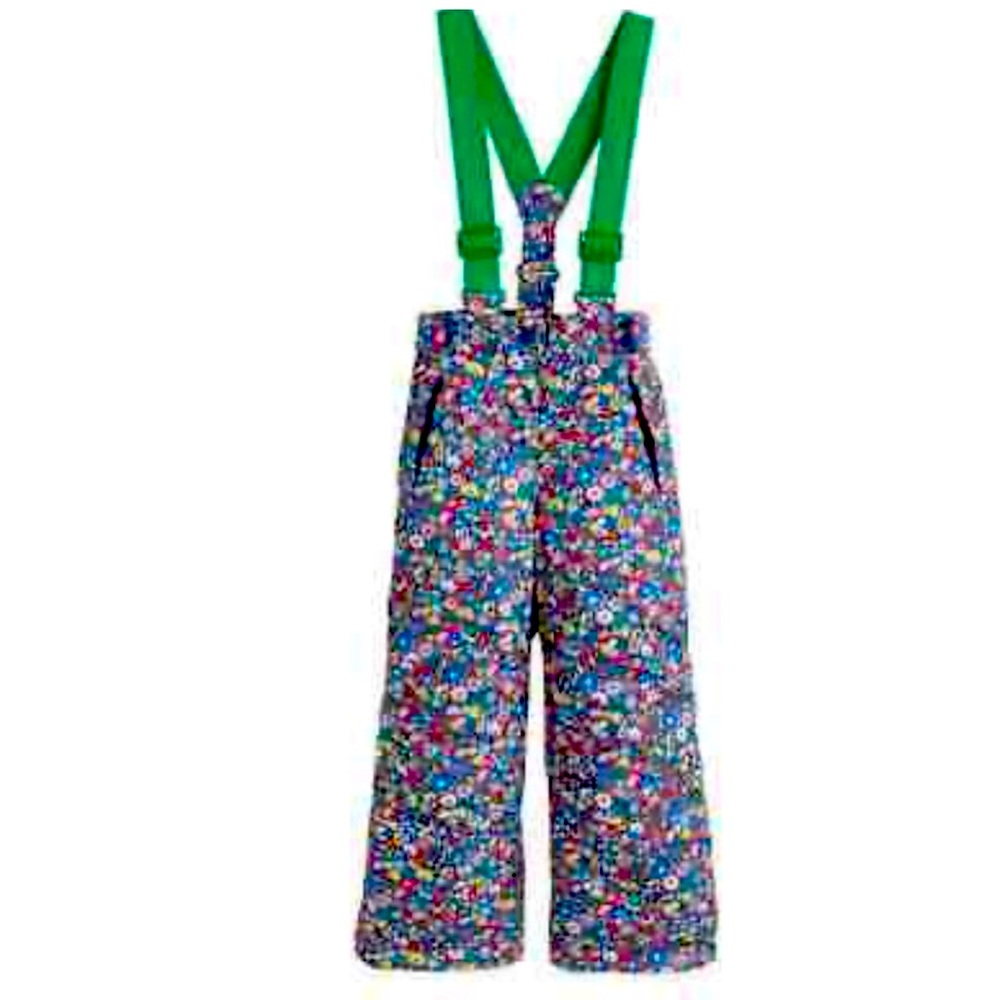 Mini Boden Kids' Waterproof Snow Pants, Blue micro floral, 5-6.